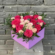 Цветочная композиция из Розы в коробке в Голынки