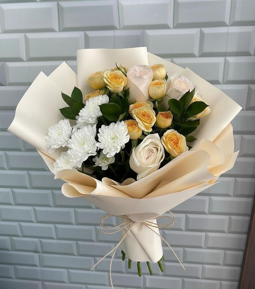 Букет цветов из: Розы и Хризантемы в Голынки
