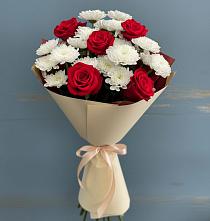 Букет цветов из:  Розы и Хризантемы в Голынки