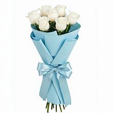 Букет 7 белых роз Проуд в Голынки