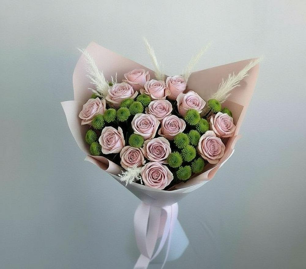 Букет цветов из: Розы и Хризантемы в Голынки