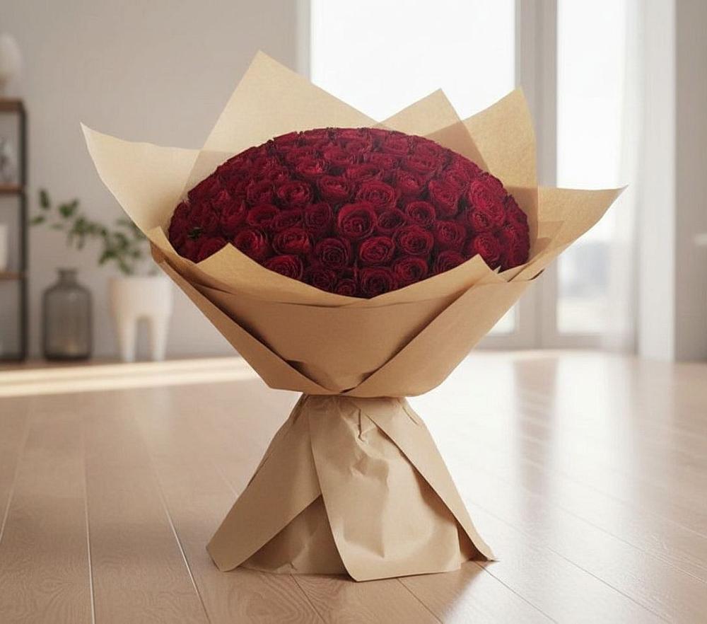 Букет 101 Красная роза в Голынки