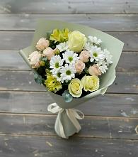 Букет цветов из:  Альстромерии, Розы и Хризантемы в Голынки