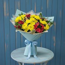 Букет цветов из:  Альстромерии и Хризантемы #REPLACE_PRED# Голынки