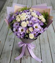 Букет цветов из:  Хризантемы и Розы в Голынки